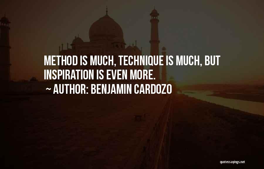 Method Quotes By Benjamin Cardozo