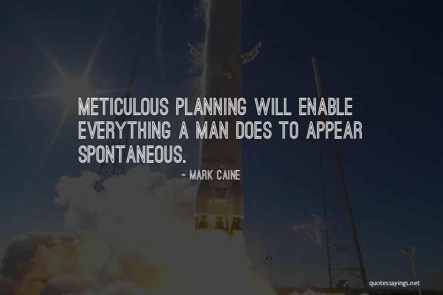 Meticulous Planning Quotes By Mark Caine