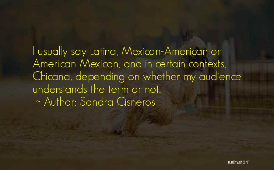 Mexican American Quotes By Sandra Cisneros