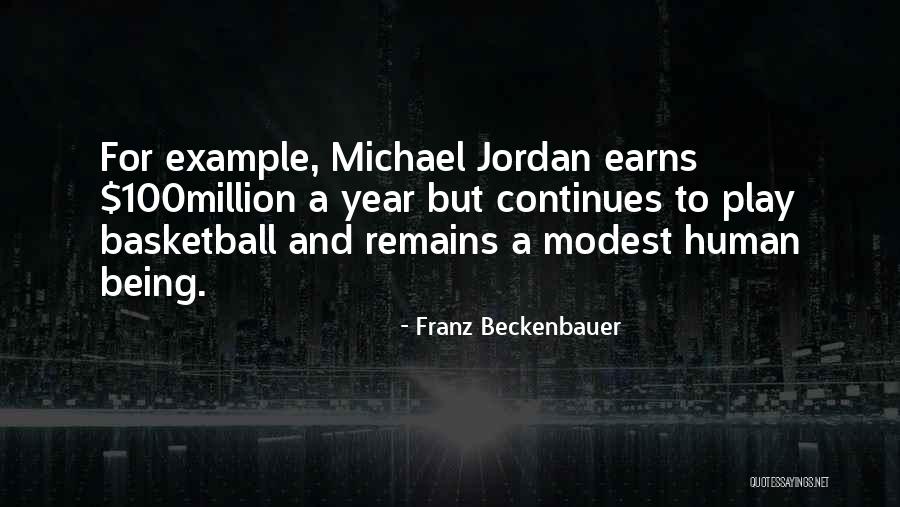 Michael Jordan Being The Best Quotes By Franz Beckenbauer