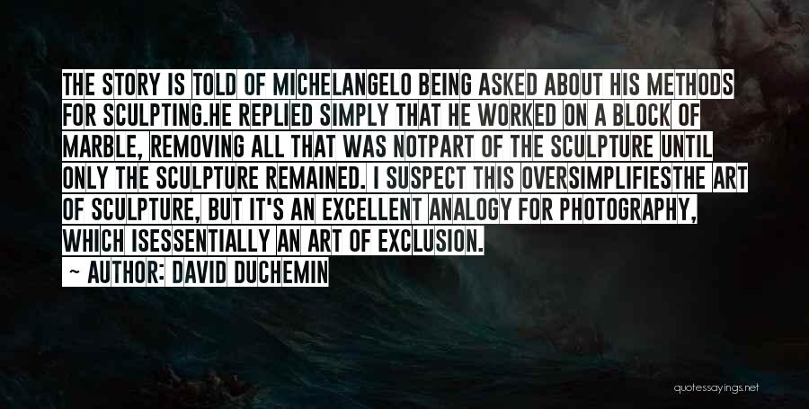 Michelangelo's Quotes By David DuChemin