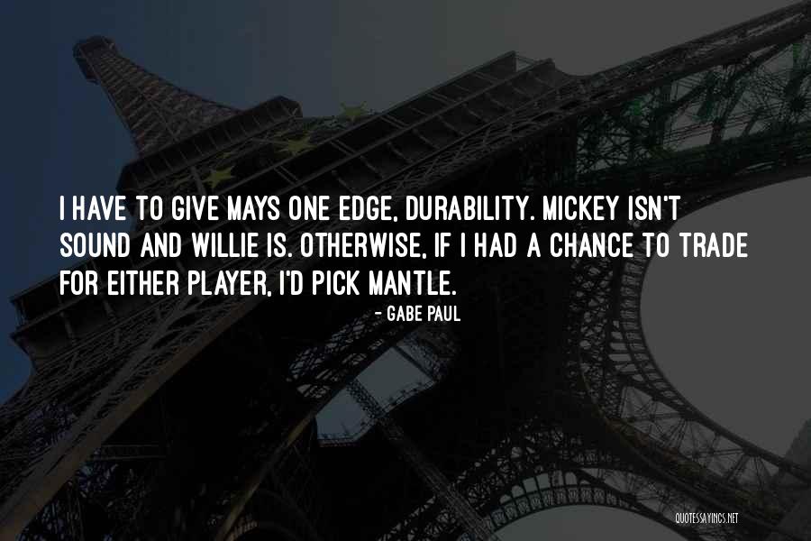 Mickey Mantle's Quotes By Gabe Paul Mickey Mantle's Quotes By Gabe Paul
