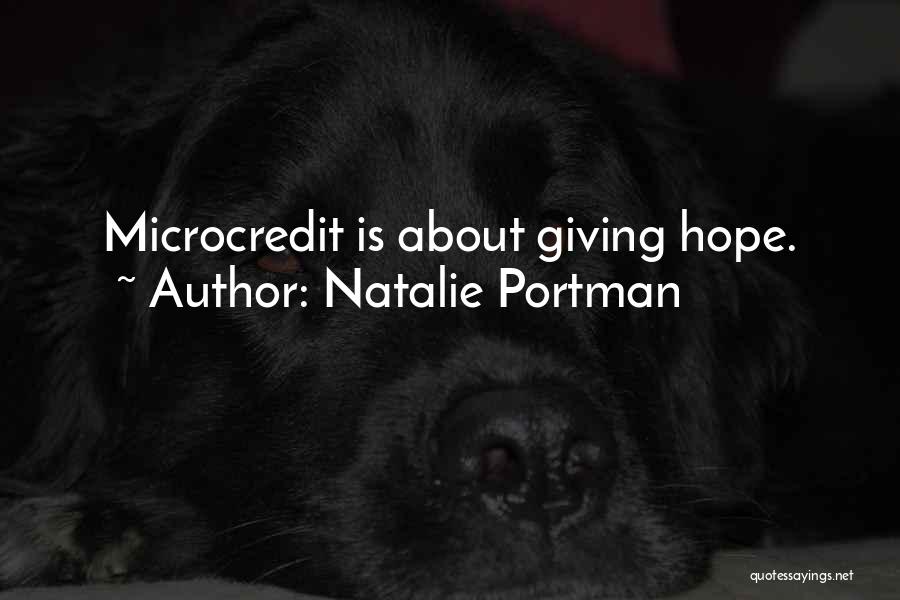 Microcredit Quotes By Natalie Portman