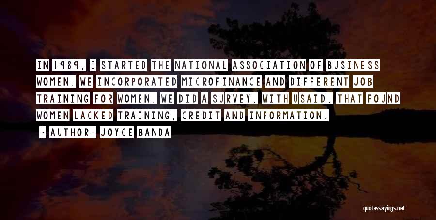 Microfinance Quotes By Joyce Banda