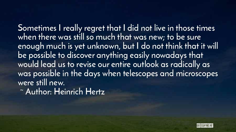 Microscopes Quotes By Heinrich Hertz