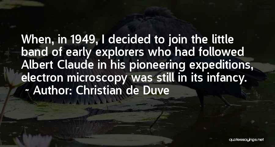 Microscopy Quotes By Christian De Duve