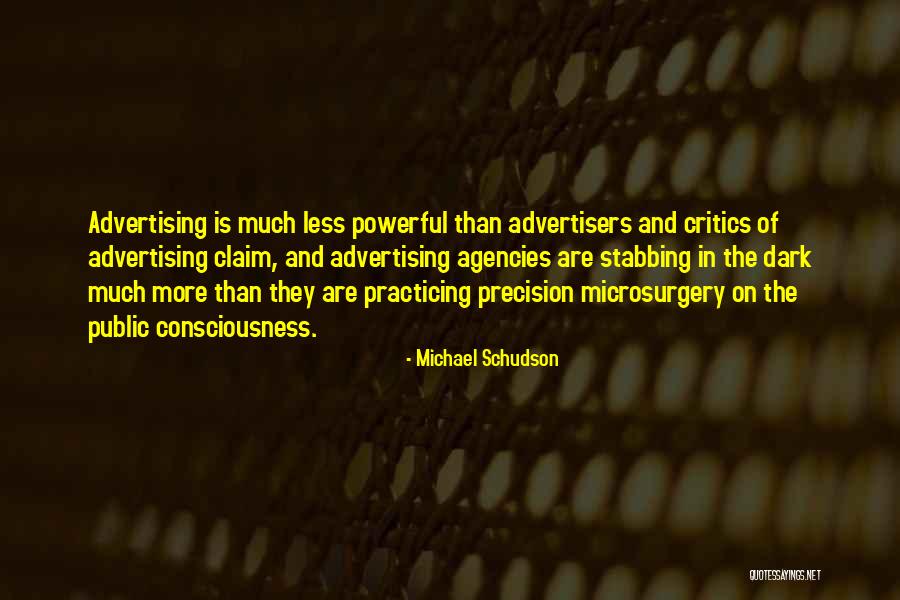 Microsurgery Quotes By Michael Schudson