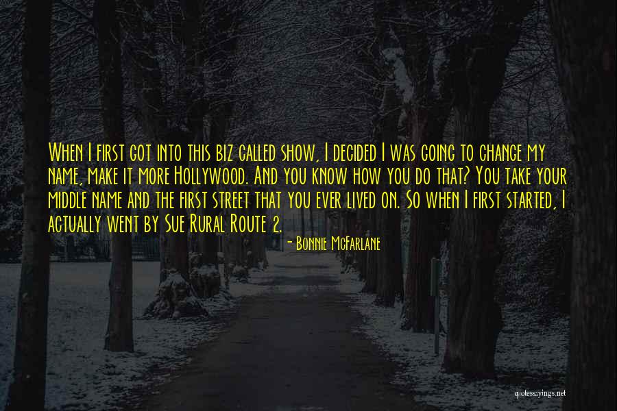 Middle Name Quotes By Bonnie McFarlane Middle Name Quotes By Bonnie McFarlane
