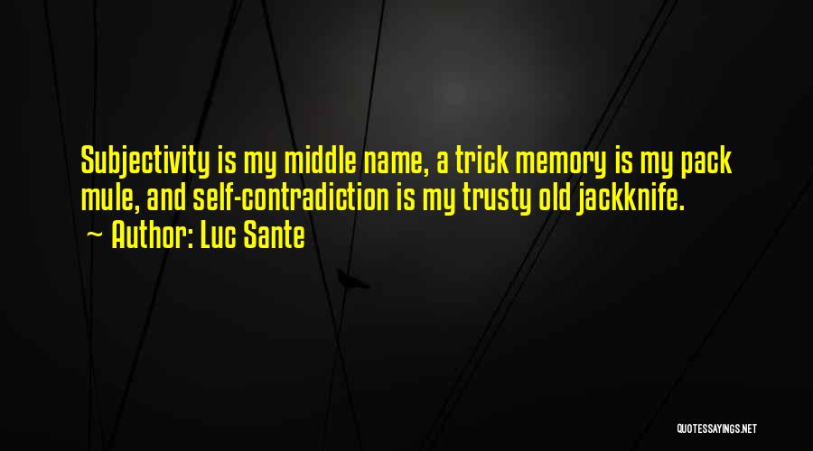 Middle Names Quotes By Luc Sante