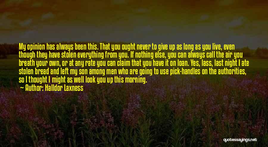 Might As Well Give Up Quotes By Halldor Laxness