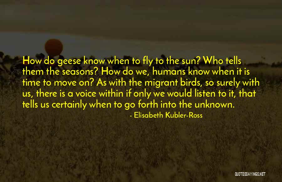 Migrant Birds Quotes By Elisabeth Kubler-Ross Migrant Birds Quotes By Elisabeth Kubler-Ross