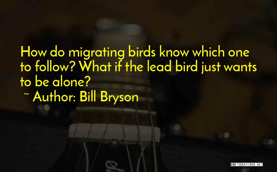 Migrating Birds Quotes By Bill Bryson