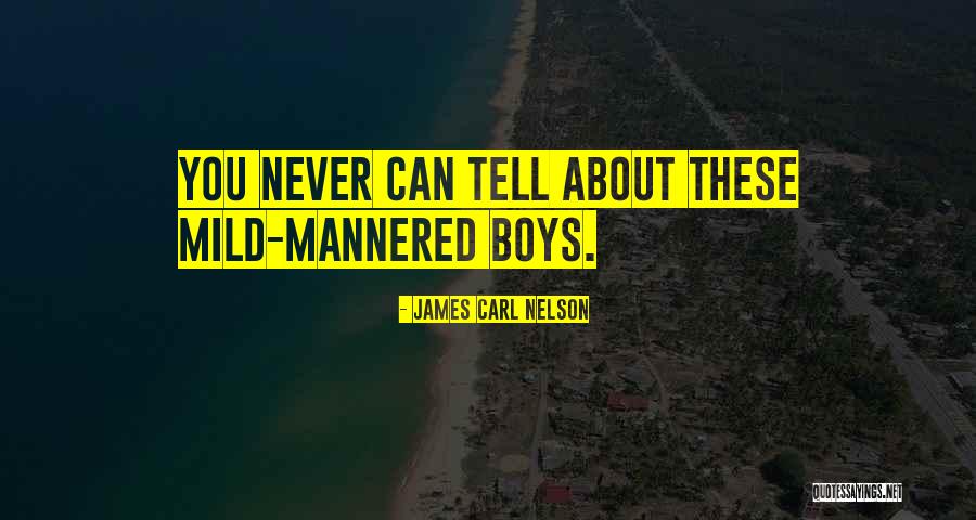 Mild Mannered Quotes By James Carl Nelson