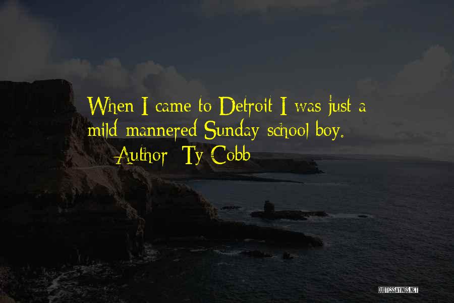 Mild Mannered Quotes By Ty Cobb