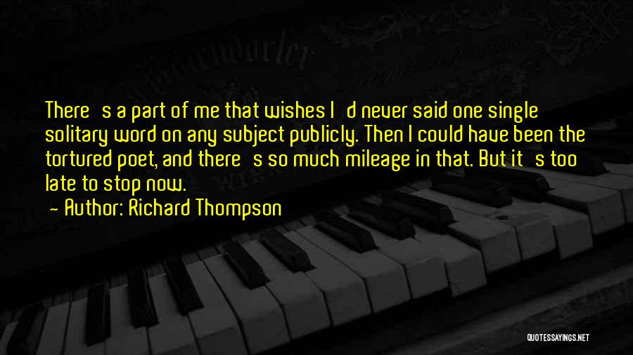 Mileage Quotes By Richard Thompson