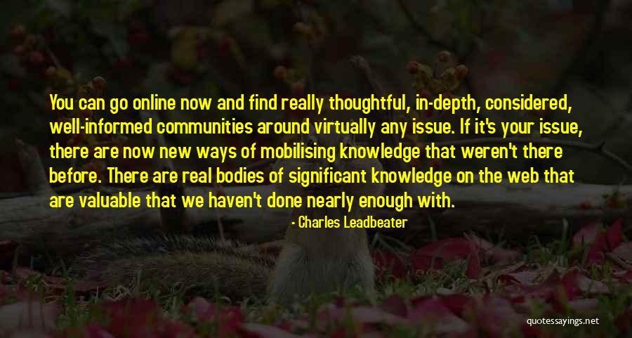 Milenaria Radio Quotes By Charles Leadbeater Milenaria Radio Quotes By Charles Leadbeater