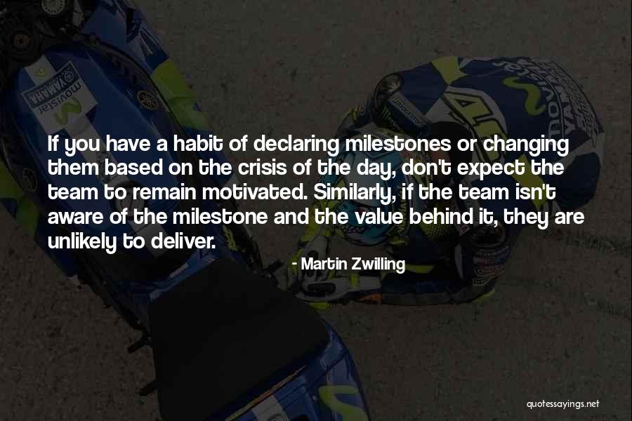 Milestone Quotes By Martin Zwilling