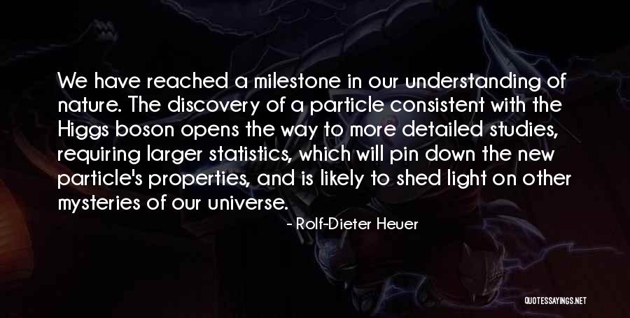 Milestone Quotes By Rolf-Dieter Heuer Milestone Quotes By Rolf-Dieter Heuer
