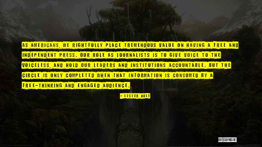 Miliciens Quotes By Lester Holt