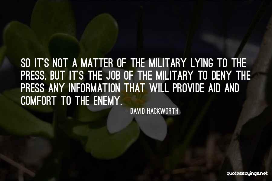 Military Aid Quotes By David Hackworth