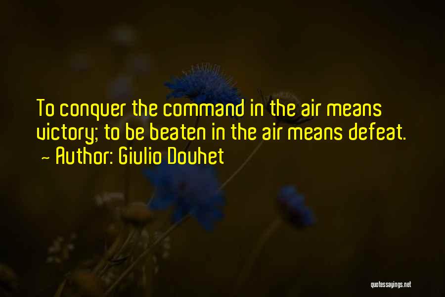 Military Command Quotes By Giulio Douhet