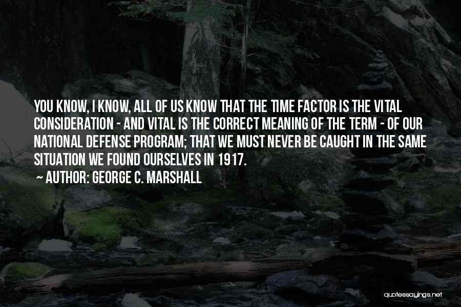 Military Defense Quotes By George C. Marshall