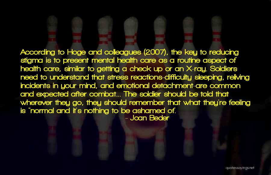 Military Mental Health Quotes By Joan Beder Military Mental Health Quotes By Joan Beder