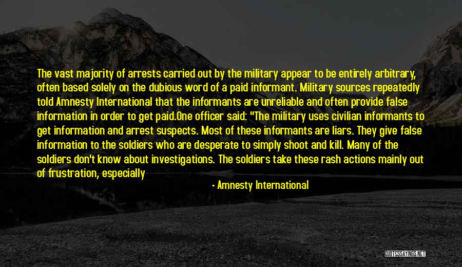 Military Officer Quotes By Amnesty International