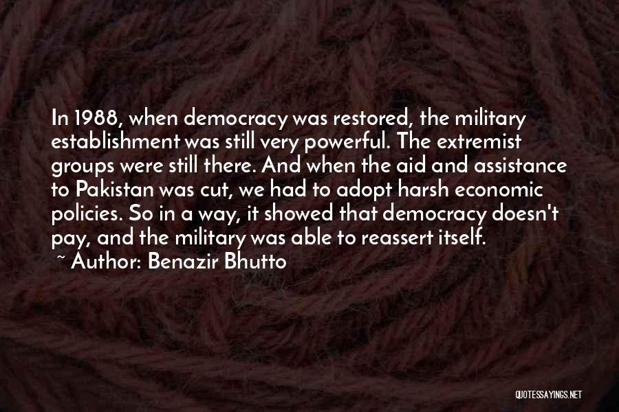 Military Pay Quotes By Benazir Bhutto