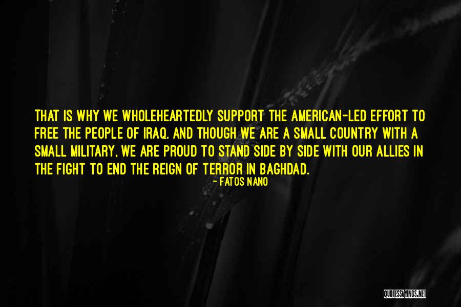 Military Support Quotes By Fatos Nano Military Support Quotes By Fatos Nano
