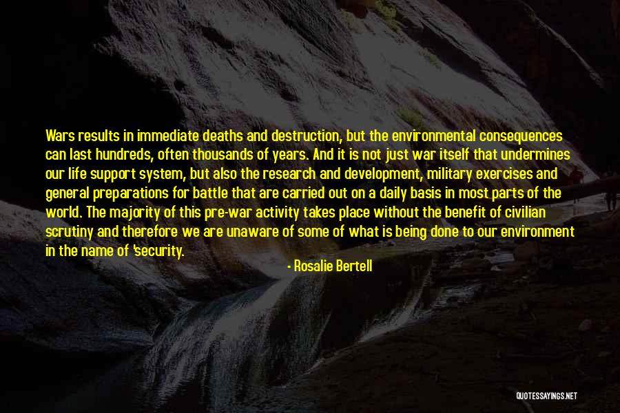 Military Support Quotes By Rosalie Bertell