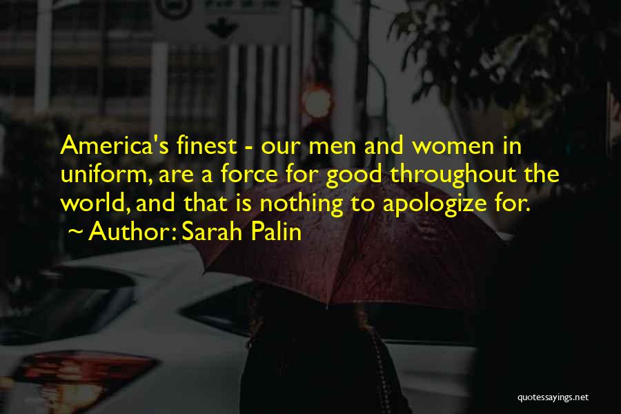 Military Uniform Quotes By Sarah Palin