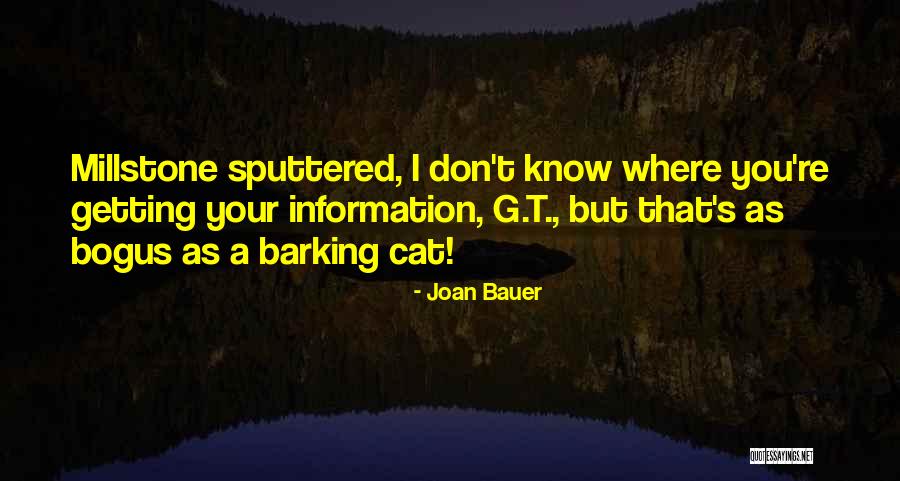 Millstone Quotes By Joan Bauer Millstone Quotes By Joan Bauer