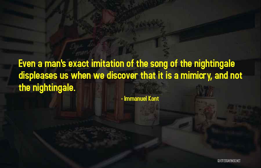 Mimicry Of Someone Or Something Quotes By Immanuel Kant Mimicry Of Someone Or Something Quotes By Immanuel Kant
