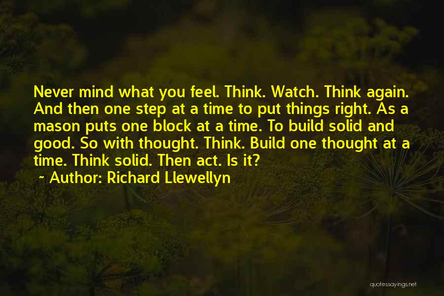 Mind Block Quotes By Richard Llewellyn