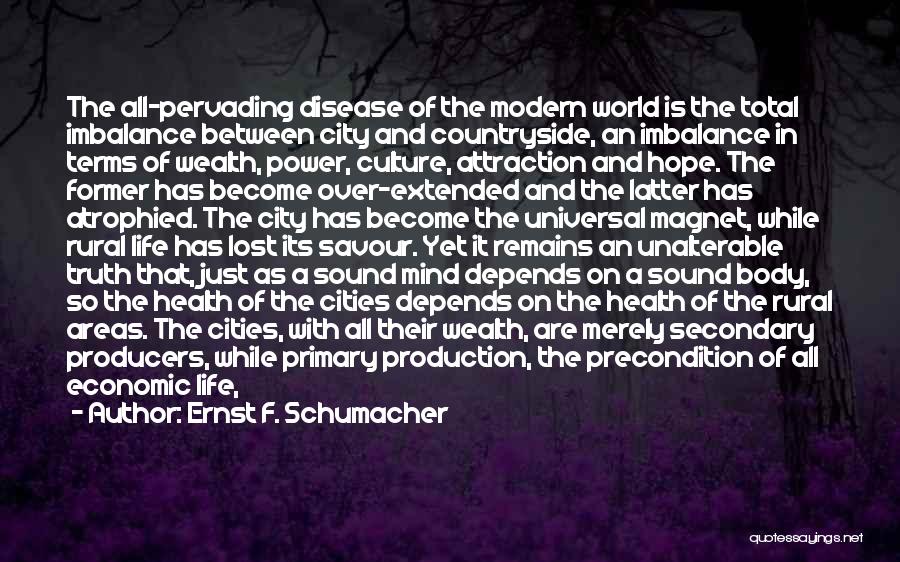 Mind Body Balance Quotes By Ernst F. Schumacher