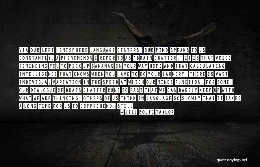 Mind Chatter Quotes By Jill Bolte Taylor Mind Chatter Quotes By Jill Bolte Taylor