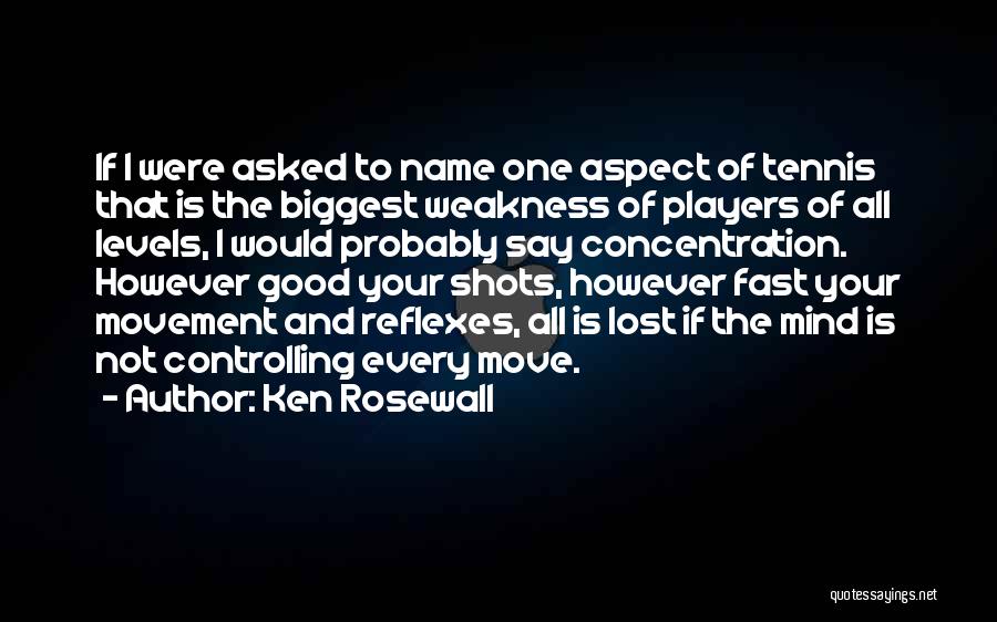 Mind Controlling Quotes By Ken Rosewall