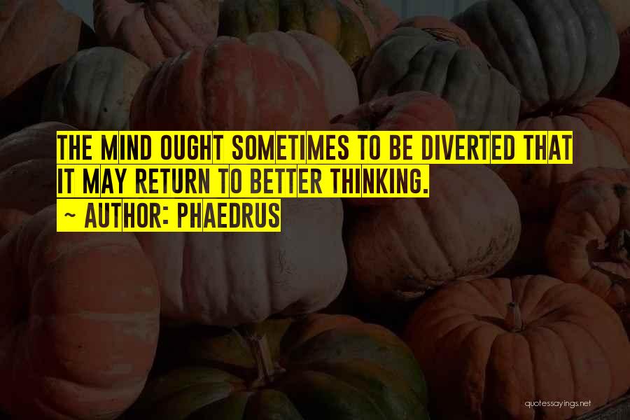 Mind Diverted Quotes By Phaedrus
