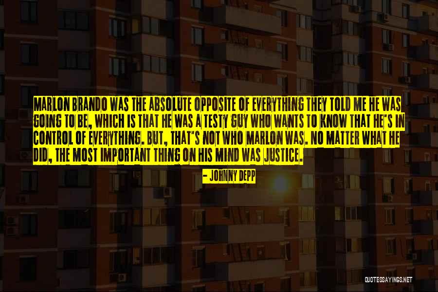 Mind In Control Quotes By Johnny Depp Mind In Control Quotes By Johnny Depp