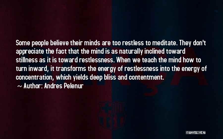 Mind Is Restless Quotes By Andres Pelenur