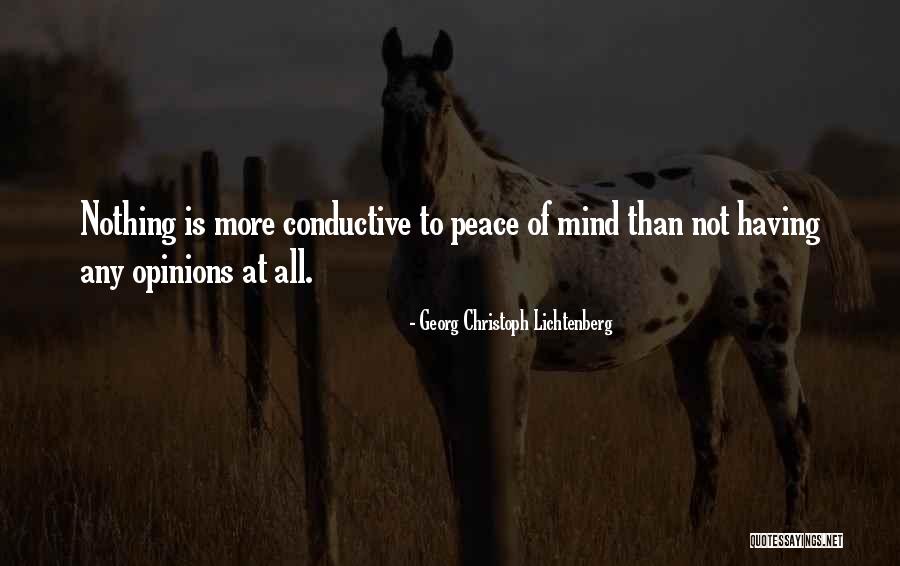 Mind Not At Peace Quotes By Georg Christoph Lichtenberg