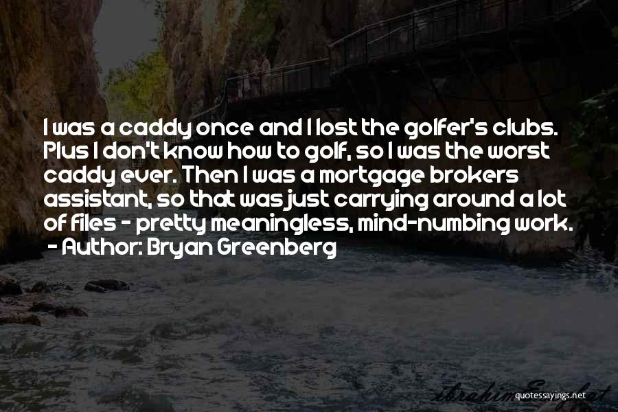 Mind Numbing Quotes By Bryan Greenberg