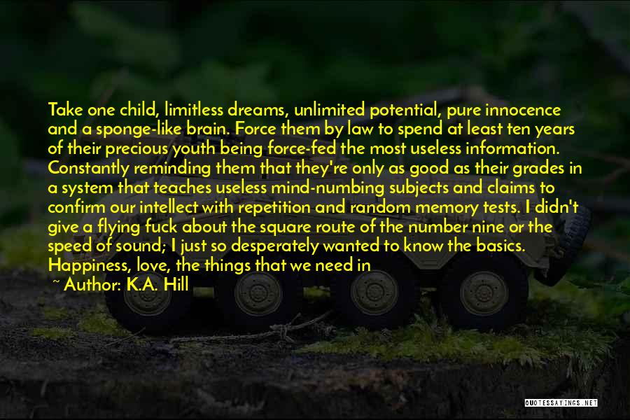 Mind Numbing Quotes By K.A. Hill