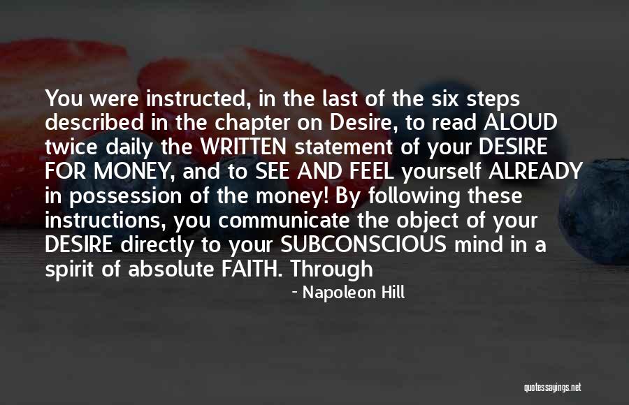 Mind On The Money Quotes By Napoleon Hill