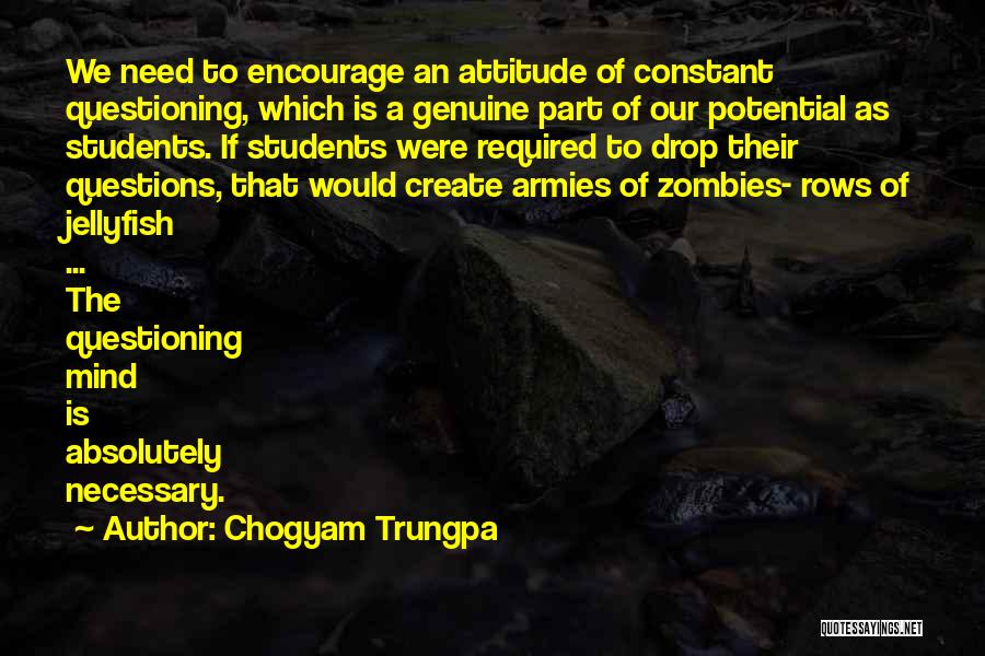 Mind Questioning Quotes By Chogyam Trungpa