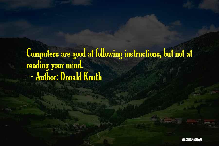 Mind Reading Funny Quotes By Donald Knuth