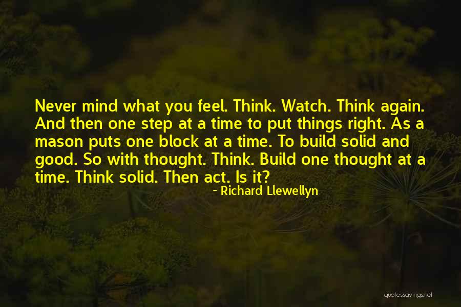 Mind Thought Quotes By Richard Llewellyn