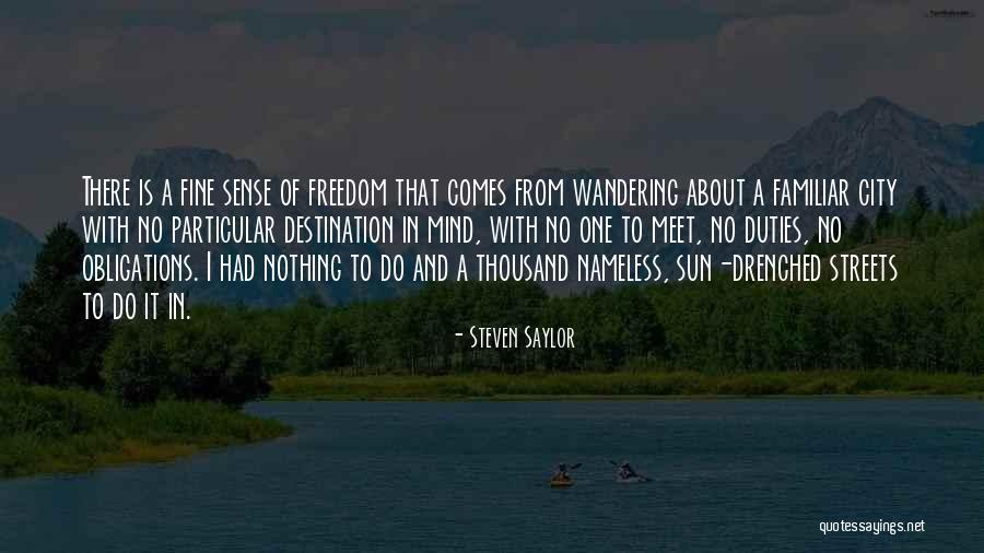 Mind Wandering Quotes By Steven Saylor Mind Wandering Quotes By Steven Saylor
