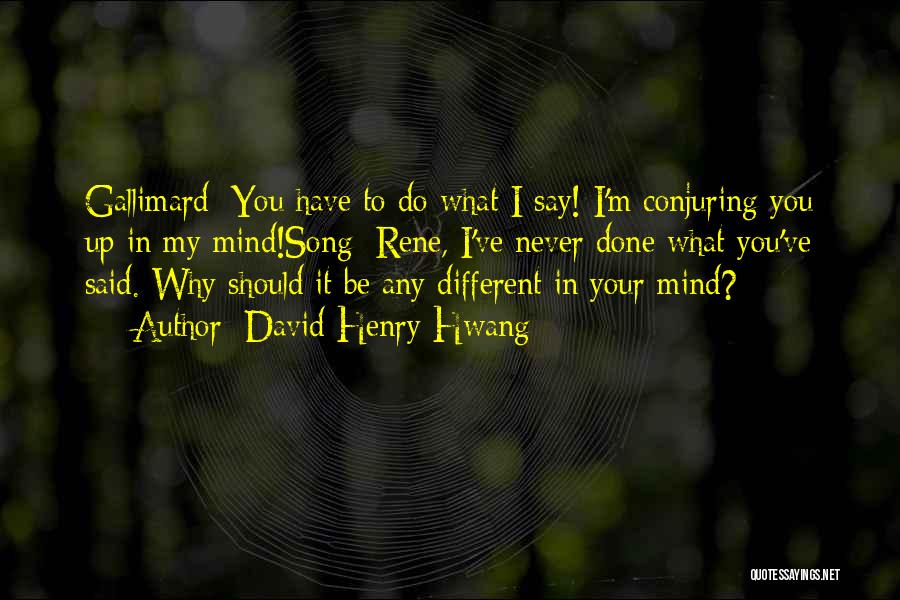 Mind What You Say Quotes By David Henry Hwang